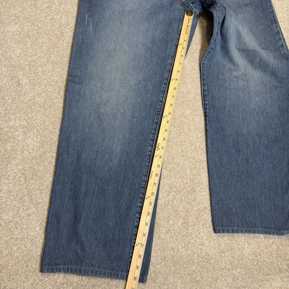 Rocawear Jeans Mens Size 34 Blue Denim Baggy Fit Hip Hop Streetwear Skater 90's - Picture 4 of 8